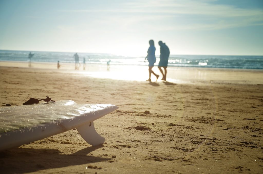 the beach
