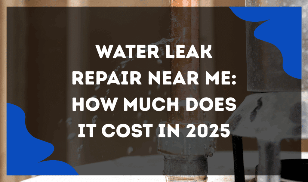 Water leak repair near me: Technician repairing a hidden pipe leak under a kitchen sink in 2025.