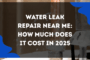 Water leak repair near me: Technician repairing a hidden pipe leak under a kitchen sink in 2025.